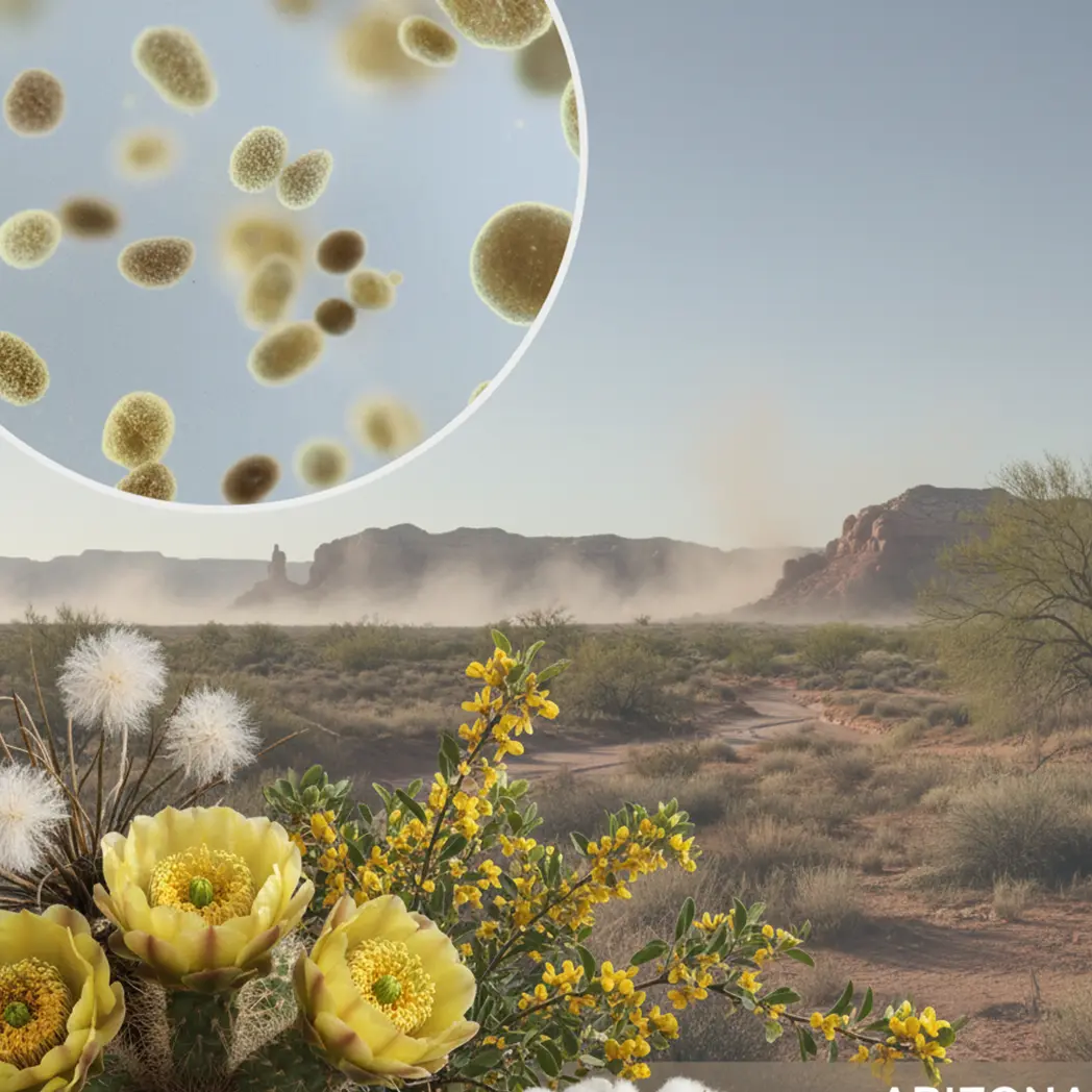 Pollen and desert dust in the Arizona air