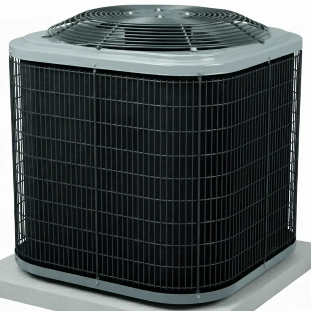Close-up of an AC condenser unit